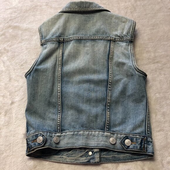 Aritzia Talula Denim Jean Vest Size X-Small - Picture 4 of 12